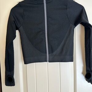 90 Degree By Reflex Black Textured Ski Jacket